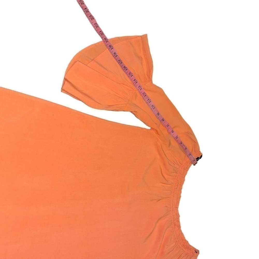 Blu Pepper Off Shoulders/Bell Peach Orange Sleeves Mini Dress Size Small - Picture 6 of 11